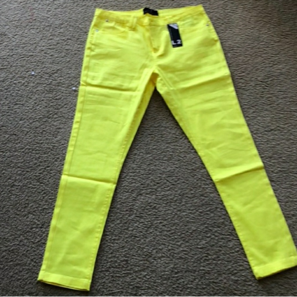 Neon Yellow Skinny Jeans - Picture 2 of 3